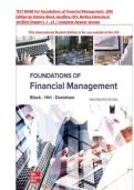 TEST BANK For Foundations of Financial Management&comma; 18th Edition by Stanley Block&comma; Geoffrey Hirt&comma; Bartley Danielsen&vert; ISBN-13 &rlm; &colon; &lrm; 978-1265074654 &vert; Verified Chapter's 1 - 21 &vert; Complete Newest Version