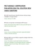 PECT MODULE 1 CERTIFICATION&NewLine;EVALUATION 2026 FULL SOLUTION VIEW&NewLine;AHEAD QUESTIONS&NewLine;