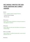 PECT MODULE 1 PRACTICE TEST 2026&NewLine;TESTED QUESTIONS AND CORRECT&NewLine;ANSWERS&NewLine;