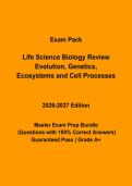 Life Science Biology Exam Questions & Answers PDF &vert; Evolution&comma; Genetics&comma; Ecosystems & Cell Processes &vert; Complete Practice Test &vert; Latest 2026&ndash;2027