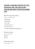 PEDIATRIC GUIDELINES QUESTION SET WITH&NewLine;RATIONALES AND CHILD HEALTHCARE&NewLine;POLICIES AND SAFETY PROTOCOLS REVIEW&NewLine;2026&NewLine;