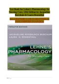 Lehne's Pharmacology for Nursing Care&comma; 12th Edition by Jacqueline Burchum & Laura Rosenthal &vert; Complete & Verified Test Bank&colon; Comprehensive Nursing Exam Questions&comma; Answers & Study Guide