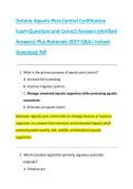 Ontario Aquatic Pest Control Certification &NewLine;Exam Questions and Correct Answers &lpar;Verified &NewLine;Answers&rpar; Plus Rationale 2027 Q&A&vert; Instant &NewLine;Download Pdf