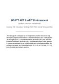 NCATT AET & AEIT Endorsement Exam&NewLine;Questions & Answers&vert; Latest Update