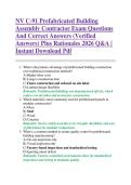Prefabricated Building Assembly Contractor Exam 2025&sol;2026 &ndash; Practice Questions & Verified Answers with Detailed Rationales &vert; Module & Panelized Construction Licensing