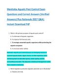 Manitoba Aquatic Pest Control Exam &NewLine;Questions and Correct Answers &lpar;Verified &NewLine;Answers&rpar; Plus Rationale 2027 Q&A&vert; &NewLine;Instant Download Pdf