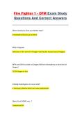 Fire Fighter 1 OFM Exam &ndash; Study Questions & Correct Answers