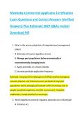 Manitoba Commercial Applicator Certification &NewLine;Exam Questions and Correct Answers &lpar;Verified &NewLine;Answers&rpar; Plus Rationale 2027 Q&A&vert; Instant &NewLine;Download Pdf