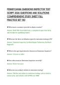 PENNSYLVANIA EMISSIONS INSPECTOR TEST&NewLine;SCRIPT 2026 QUESTIONS AND SOLUTIONS&NewLine;COMPREHENSIVE STUDY SHEET FULL&NewLine;PRACTICE SET 150&NewLine;