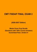FISDAP EMT Readiness Exam 2 & Final Exam Questions & Answers PDF &vert; Complete Practice Test &vert; Latest 2026&ndash;2027