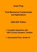 Engineering Fluid Mechanics Mock Exam Questions & Answers PDF &vert; Complete Exam Prep &vert; Latest 2026&ndash;2027