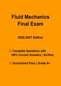 Fluid Mechanics Exam Questions & Answers PDF &vert; Complete Engineering Practice Test &vert; Latest 2026&ndash;2027