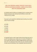 WGU D363 PERSONAL FINANCE 2026&sol;2027 STUDY GUIDE &vert; &NewLine;VERIFIED QUESTIONS & ANSWERS &vert; COMPLETE SOLUTIONS &vert; &NewLine;OBJECTIVE ASSESSMENT PREP