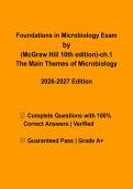 Foundations in Microbiology 10th Edition Chapter 1 &lpar;McGraw Hill Foundations&rpar; Exam Questions & Answers PDF &vert; The Main Themes of Microbiology &vert; Complete Practice Test &vert; Latest 2026&ndash;2027