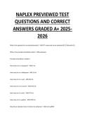 NAPLEX previewed test questions and correct answers GRADED A&plus; 2025-2026