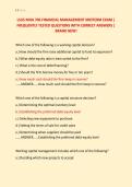 LSUS MHA 706 FINANCIAL MANAGEMENT MIDTERM EXAM &vert; &NewLine;FREQUENTLY TESTED QUESTIONS WITH CORRECT ANSWERS &vert; &NewLine;BRAND NEW&excl;