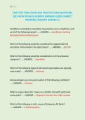CRAT TEST FINAL EXAM AND PRACTICE EXAM QUESTIONS &NewLine;2025 WITH DETAILED VERIFIED ANSWERS &lpar;100&percnt; CORRECT &NewLine;ANSWERS&rpar; &sol;ALREADY GRADED A&plus; 