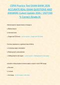 CEFM Practice Test EXAM BANK 2026 ACCURATE REAL EXAM QUESTIONS AND ANSWERS &lpar;Latest Update 2026 2027&rpar;100 - Correct -Grade A