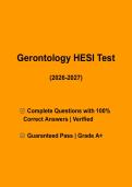 Gerontology HESI Mock Exam Questions & Answers PDF &vert; Complete NCLEX & HESI Prep &vert; 2026&ndash;2027