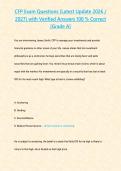 CFP Exam Questions &lpar;Latest Update 2026 2027&rpar; with Verified Answers 100 - Correct -Grade A-&period;