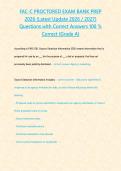 FAC-C PROCTORED EXAM BANK PREP 2026 &lpar;Latest Update 2026 2027&rpar; Questions with Correct Answers 100 - Correct -Grade A-