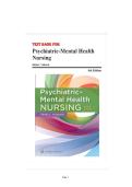 Test Bank - Psychiatric-Mental Health Nursing 8th Edition by Sheila L&period; Videbeck&NewLine;