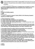 ATI RN PHARMACOLOGY RETAKE 2 EXAM NEWEST 2025 ACTUAL EXAM COMPLETE 100 QUESTIONS AND CORRECT DETAILED ANSWERS &lpar;VERIFIED ANSWERS&rpar; 