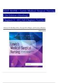 Test Bank For Lewis's Medical-Surgical Nursing Assessment and Management of Clinical Problems&comma; Single Volume 12th Edition by Mariann M&period; Harding&comma; Jeffrey Kwong&comma; Debra Hagler Chapter 1-69