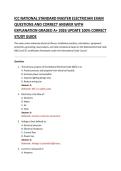 ICC NATIONAL STANDARD MASTER ELECTRICIAN EXAM &NewLine;QUESTIONS AND CORRECT ANSWER WITH &NewLine;EXPLANATION GRADED A&plus; 2026 UPDATE 100&percnt; CORRECT &NewLine;STUDY GUIDE  