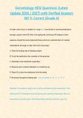 Gerontology HESI Questions &lpar;Latest Update 2026 2027&rpar; with Verified Answers 100 - Correct -Grade A