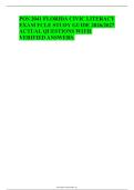 POS 2041 FLORIDA CIVIC LITERACY EXAM FCLE STUDY GUIDE 2026&sol;2027 ACTUAL QUESTIONS WITH VERIFIED ANSWERS&period;&NewLine;