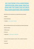 NCC ELECTRONIC FETAL MONITORING CERTIFICATION &lpar;EFM&rpar; EXAM&comma; PRACTICE EXAM AND TEST BANK 2026 ACCURATE REAL EXAM QUESTIONS AND ANSWERS&period;