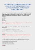 ATI Pediatrics Proctored Exam 2023 &vert; 200 Questions & Answers with Rationales &vert; 100&percnt; Pass Guarantee