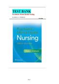 Test Bank Psychiatric-Mental Health Nursing Tenth&comma; North American Edition By Sheila L&period; Videbeck &lpar;2025&rpar; &vert;&vert;Latest Edition With Revised Answers&NewLine;