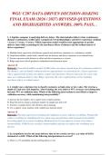 WGU C207 Data-Driven Decision Making Final Exam 2026&sol;2027 &vert; Revised Questions with Highlighted Answers &lpar;100&percnt; Pass&rpar;