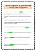 OSHA 30hr Quiz Questions and&NewLine;Answers Sections 1-12 Test&NewLine;360training Guide 2026
