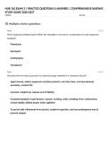 NUR 162 EXAM 3 &vert; PRACTICE QUESTIONS & ANSWERS &vert; COMPREHENSIVE NURSING STUDY GUIDE 2026&sol;2027