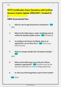 OTFIT Certification Exam Questions with Verified&NewLine;Answers &lpar;Latest Update 2026&sol;2027 &vert; Graded A&plus;&NewLine;&vert; 100&percnt; Guaranteed Pass 