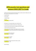 APEA practice test questions and answers 20262027 A&plus; Grade