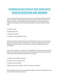 Pharmacology Evolve HESI Exam &ndash; Verified Questions and Answers &vert; Complete Exam Practice Material