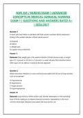 NUR 265 &sol; NUR265 EXAM 1 ADVANCED CONCEPTS IN MEDICAL-SURGICAL NURSING EXAM 1 &vert; QUESTIONS AND ANSWERS RATED A&plus; &vert; 2026&sol;2027