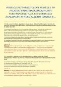 PORTAGE PATHOPHYSIOLOGY MODULES 1-10 &vert; LATEST UPDATED 2026-2027 EXAM &vert; VERIFIED QUESTIONS & EXPLAINED ANSWERS &vert; ALREADY GRADED A&plus;&NewLine;&NewLine;