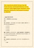 Title&colon; Comprehensive NCCCO TSS Exam Prep&colon; 200 &NewLine;Practice Questions with Detailed Rationales Covering &NewLine;Load Charts&comma; Safety&comma; Rigging&comma; Signals&comma; Regulations&comma; Setup&comma; &NewLine;Operations&comma; Maintenance&comma; and Emergency Procedures &NewLine;for 2026&sol;2027 