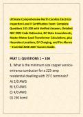 Ultimate Comprehensive North Carolina Electrical &NewLine;Inspection Level II Certification Exam&colon; Complete &NewLine;Questions 101-200 with Verified Answers&comma; Detailed &NewLine;NEC 2023 Code Rationales&comma; NC State Amendments&comma; &NewLine;Master Motor-Load-Transformer Calculations&comma; plus &NewLine;H
