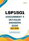 LSP1501 Assignment 4 &vert;&vert;&lpar;Answers and Guidelines&rpar;&vert;Due Date July 2026