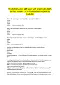 Health Promotion- OCN Exam with all Correct & 100&percnt; Verified Answers &vert;Actual Complete Exam &vert;Already Graded A&plus;