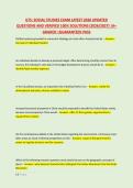 ILTS&colon; SOCIAL STUDIES EXAM LATEST 2026 UPDATED &NewLine;QUESTIONS AND VERIFIED 100&percnt; SOLUTIONS &lpar;2026&sol;2027&rpar; &vert;A&plus; &NewLine;GRADED &vert;GUARANTEED PASS 