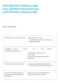 AAPC Official CPC Certification Study Guide Questions&comma; Answers and Rationales for Medical Coding Exam 2026