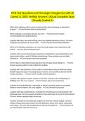OCN Test Questions and Oncologic Emergencies with all Correct & 100&percnt; Verified Answers &vert;Actual Complete Exam &vert;Already Graded A&plus;