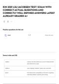 KIN 2501 LSU JACOBSEN TEST 1 EXAM WITH CORRECT ACTUAL QUESTIONS AND CORRECTLY WELL DEFINED ANSWERS LATEST ALREADY GRADED A&plus;
